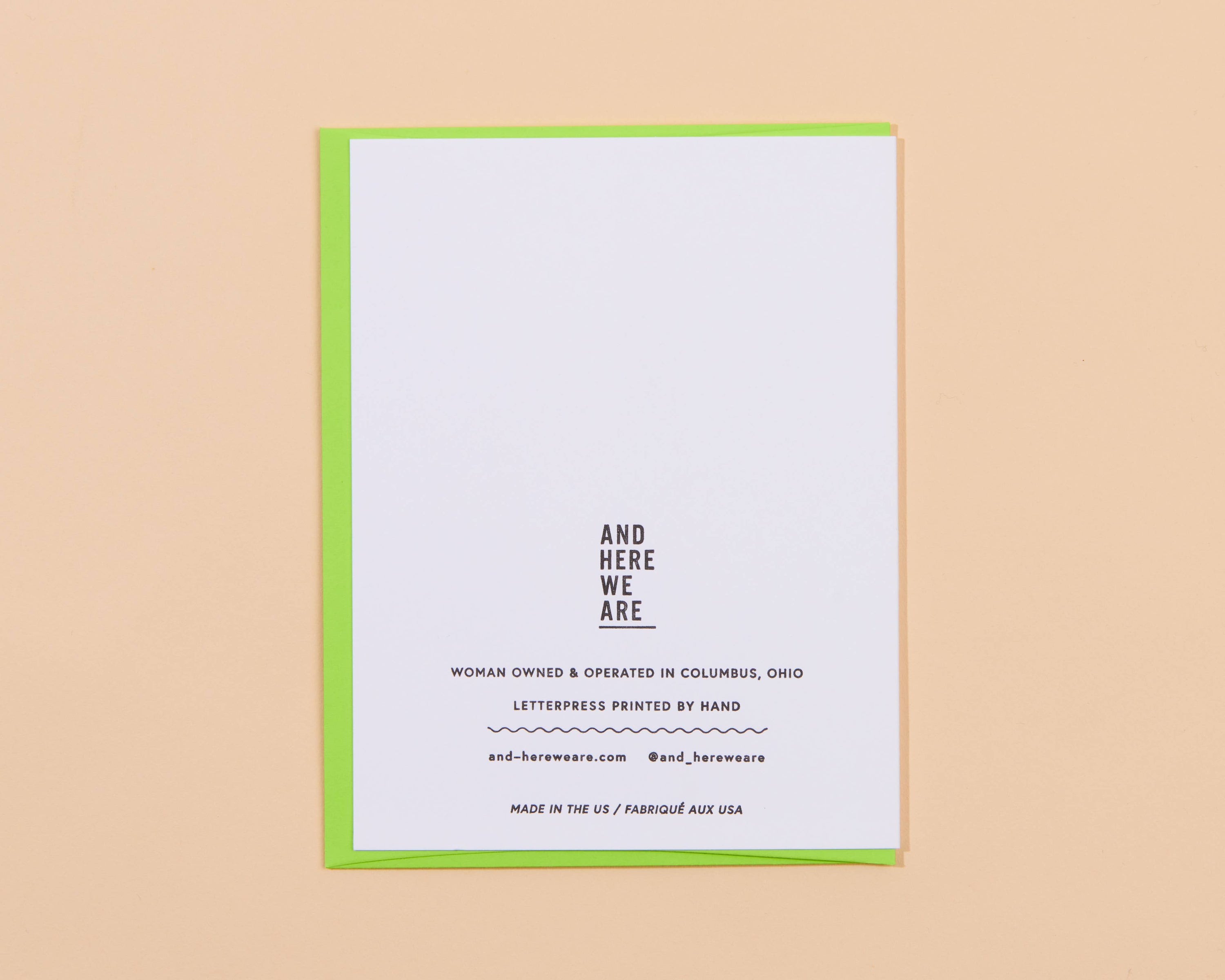 Dumpster Fire Letterpress Greeting Card