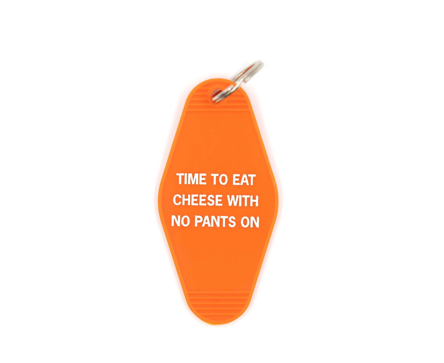 GetBullish - Time To Eat Cheese with No Pants On Motel Style Keychain