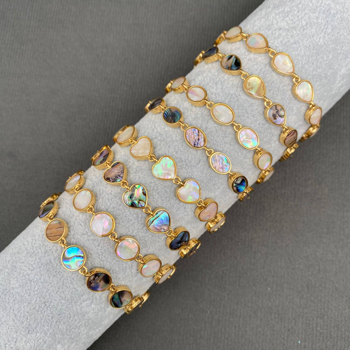 Geometric Shell 18K Gold Plated Stainless Steel Bracelet - FGS: C1
