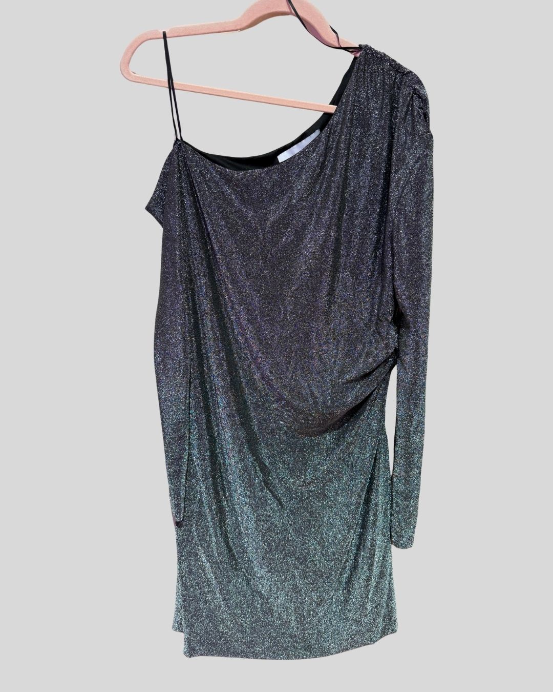Wray Silver One Shoulder Dress (1X)