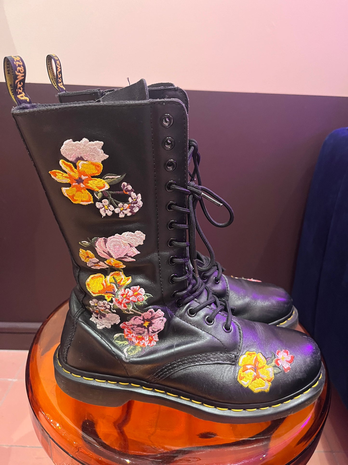 Dr Martens 1914 VONDA Floral Leather Boots (10)