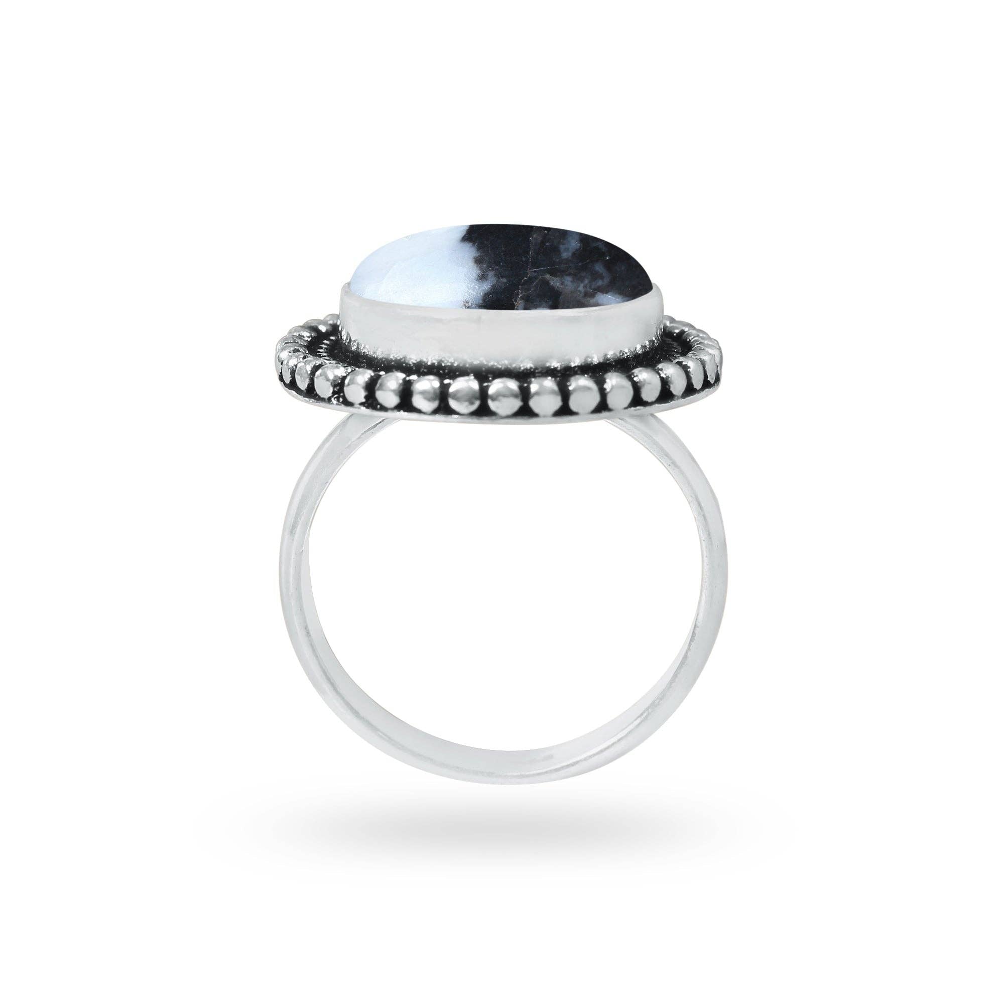 Buffalo Turquoise Rings – Handmade, Silver-Plated, Boho Style: 10 Rings