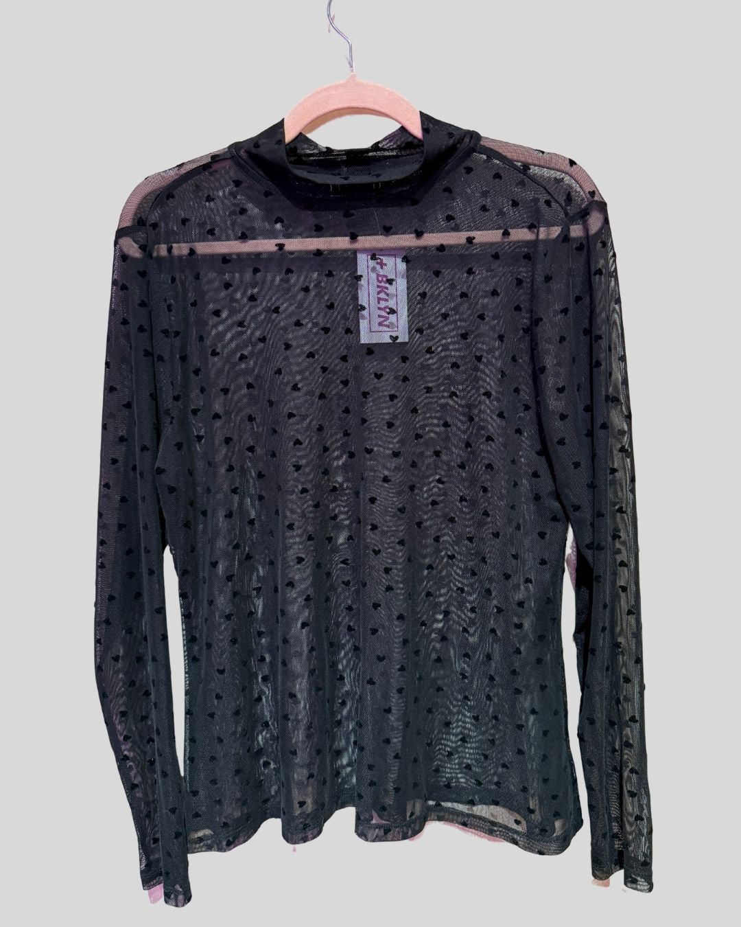 Eloquii Black Mesh Heart Top (14/16)