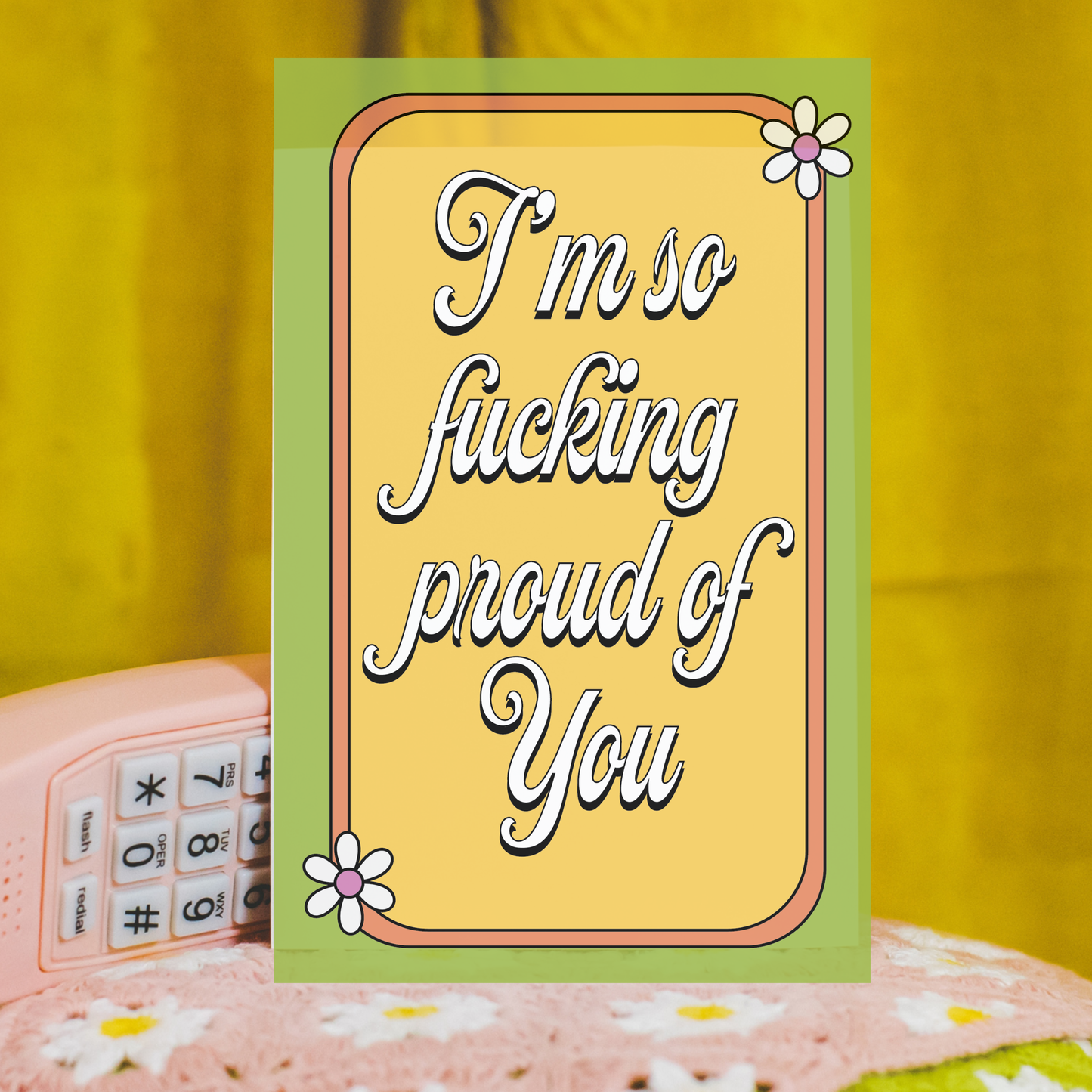 Luxe Trauma - I'm so proud of you retro greeting card