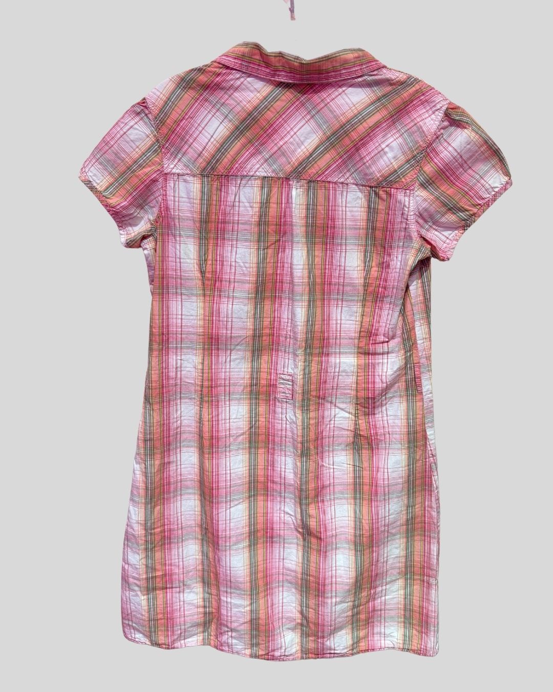 H&m Pink/Orange Plaid Dress (14 40W)