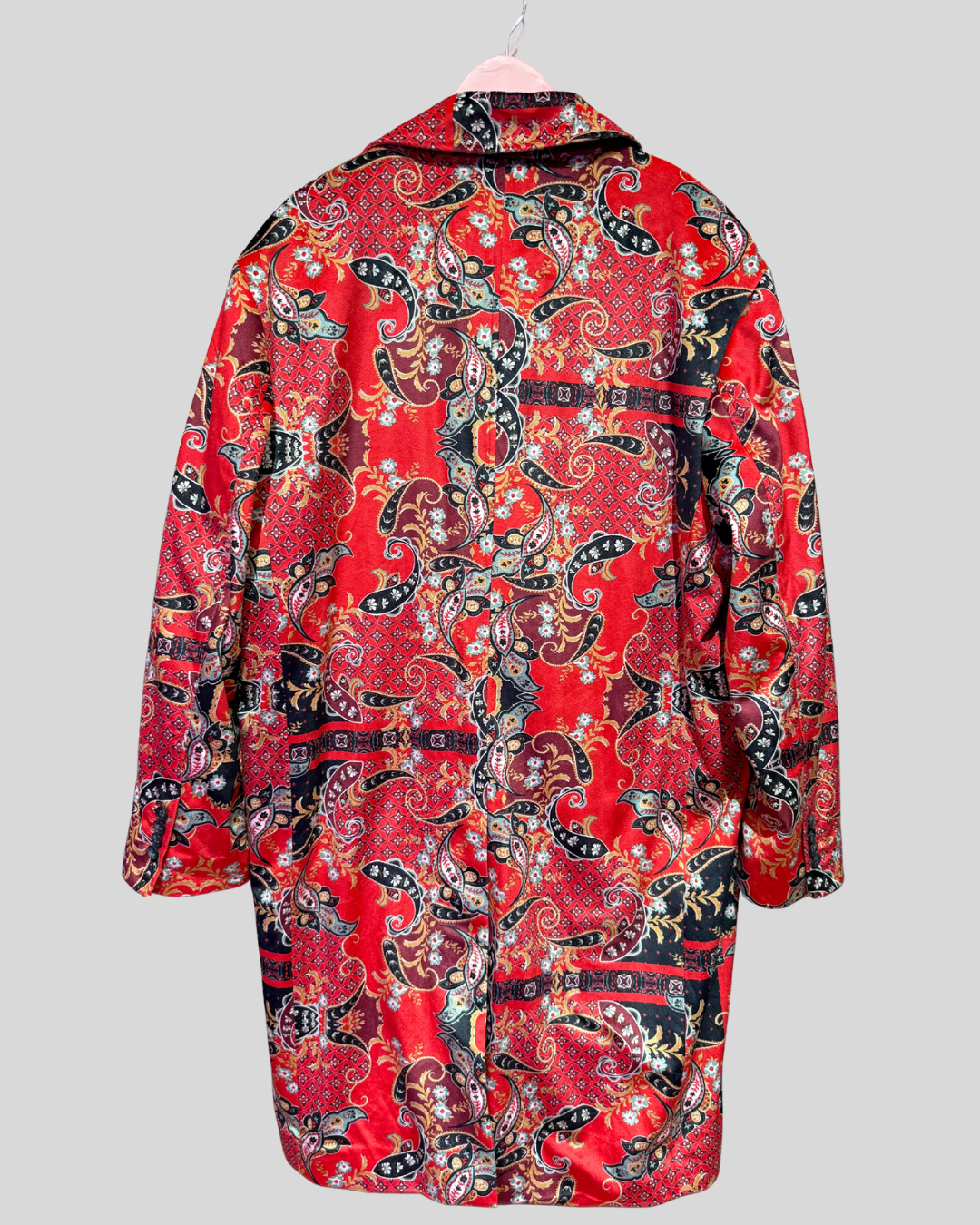 INC Red Printed Soft Coat with Sherpa Lining (fits 1X)