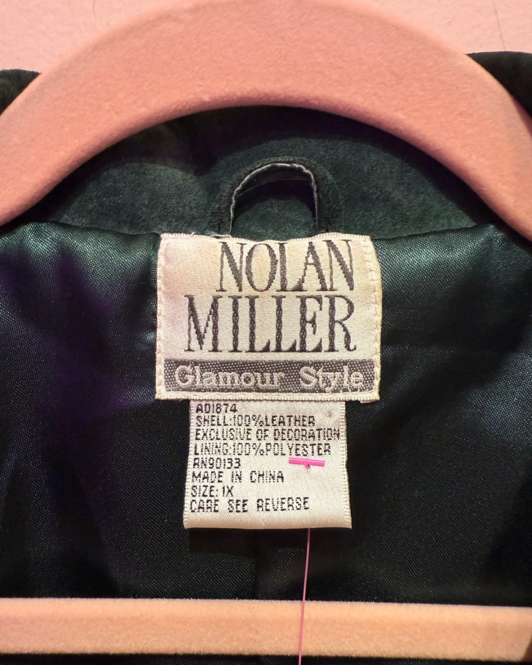 Vintage Nolan Miller Green Genuine Suede Beaded Jacket (1X)