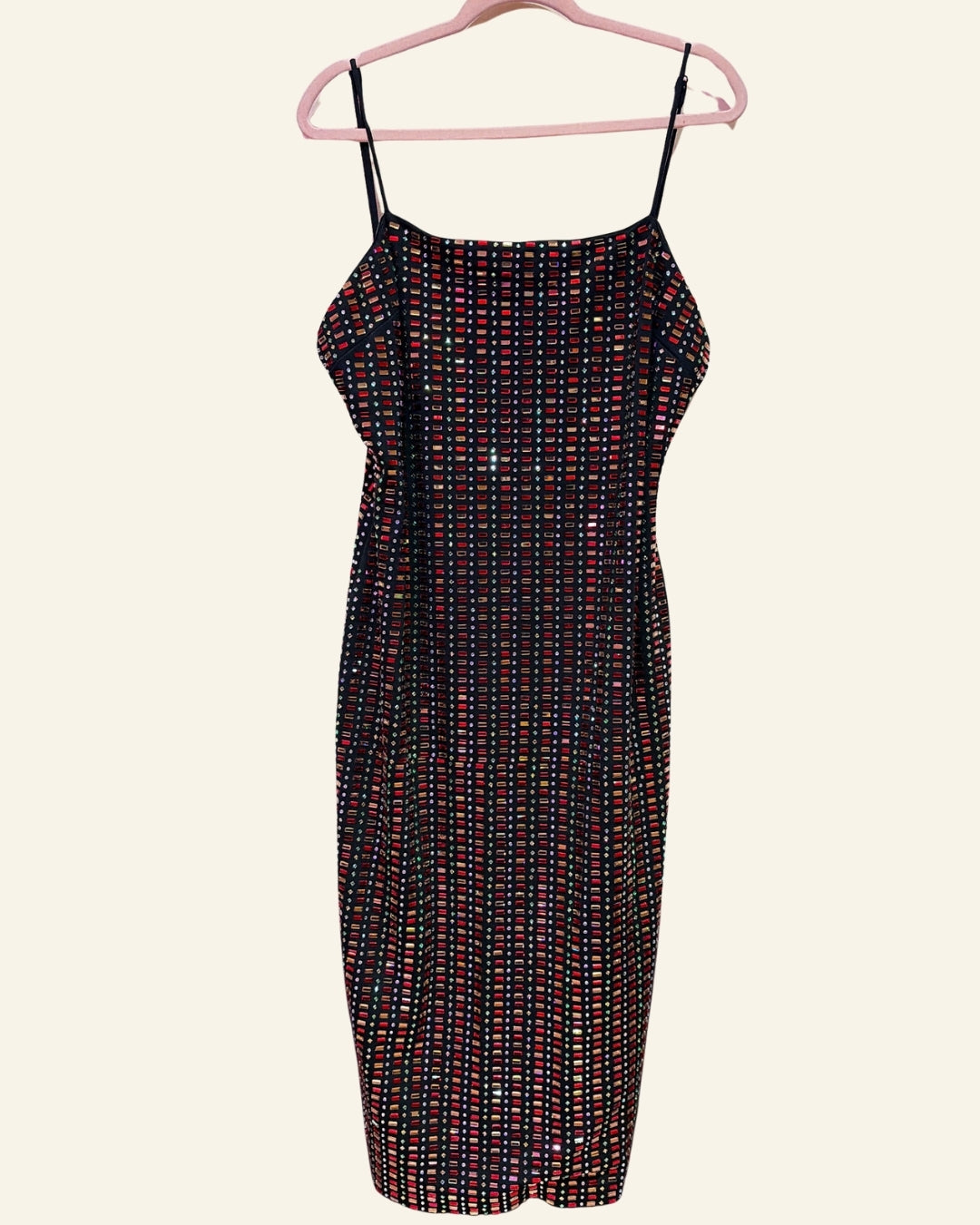 Akira Rhinestoned Midi Dress (1X)