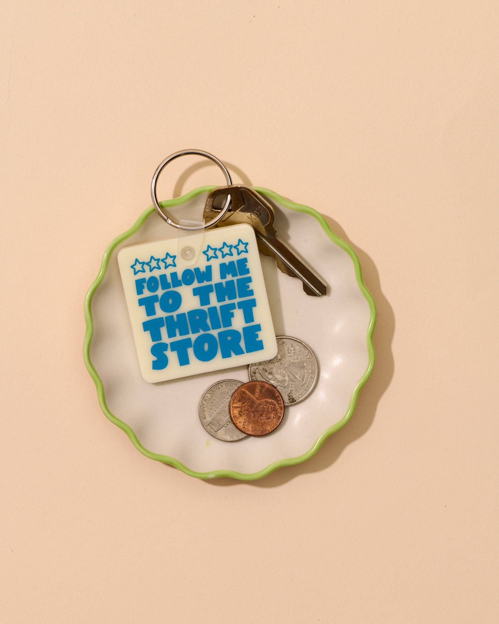 PVC Keychain by Your Gal Kiwi—Follow Me to the Thrift Store