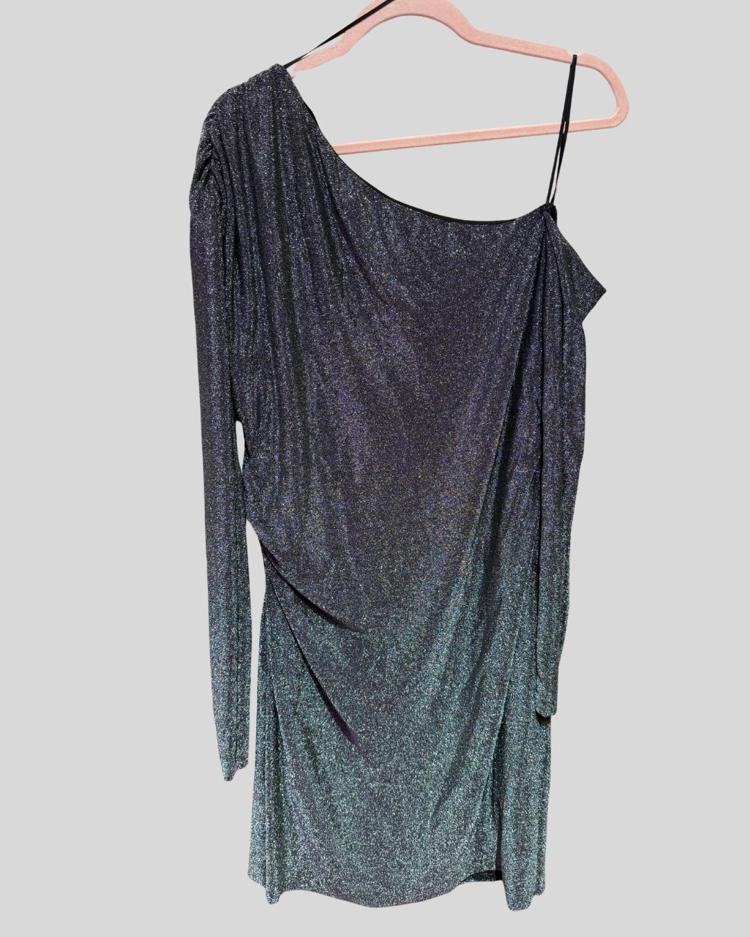 Wray Silver One Shoulder Dress (1X)