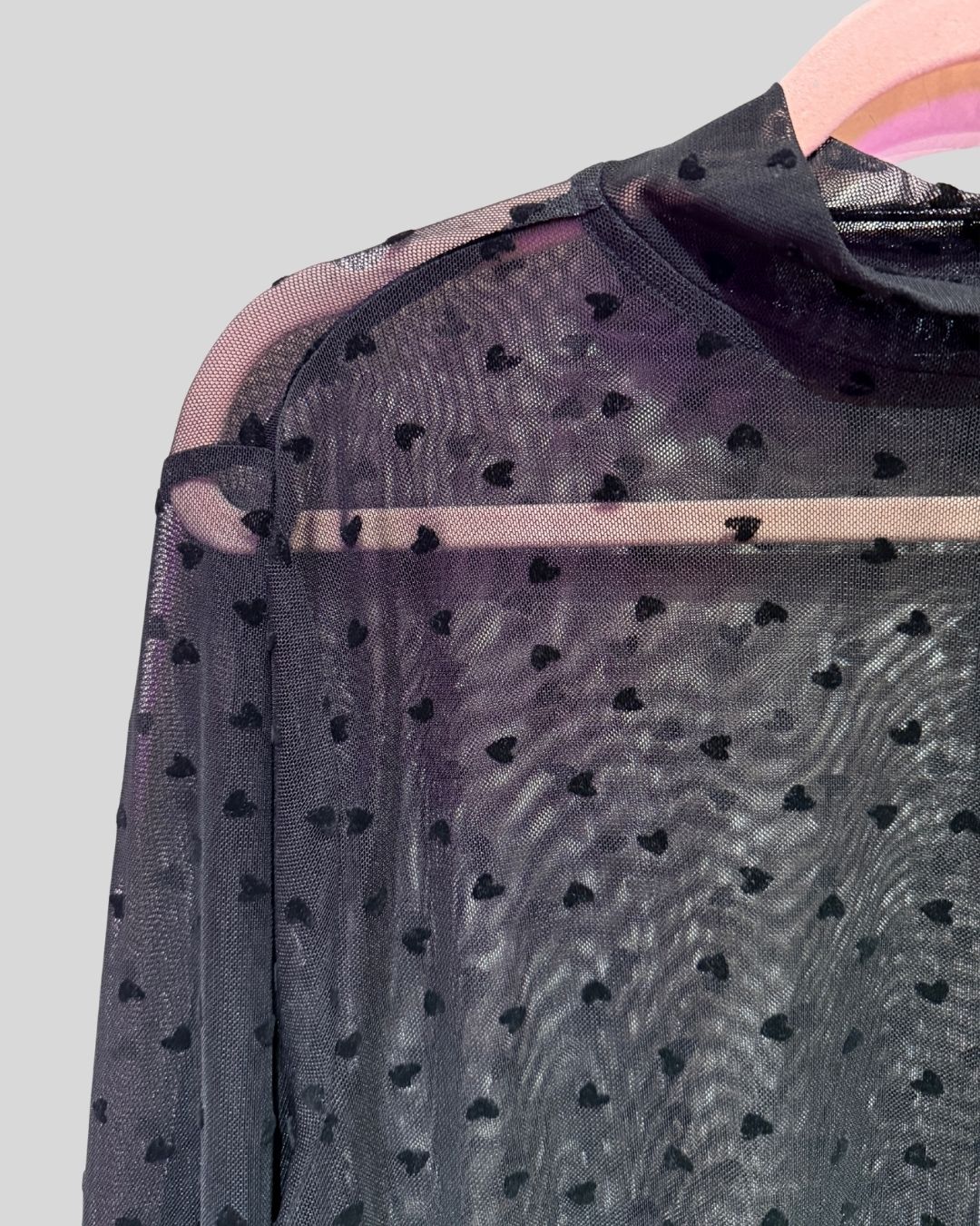 Eloquii Black Mesh Heart Top (14/16)