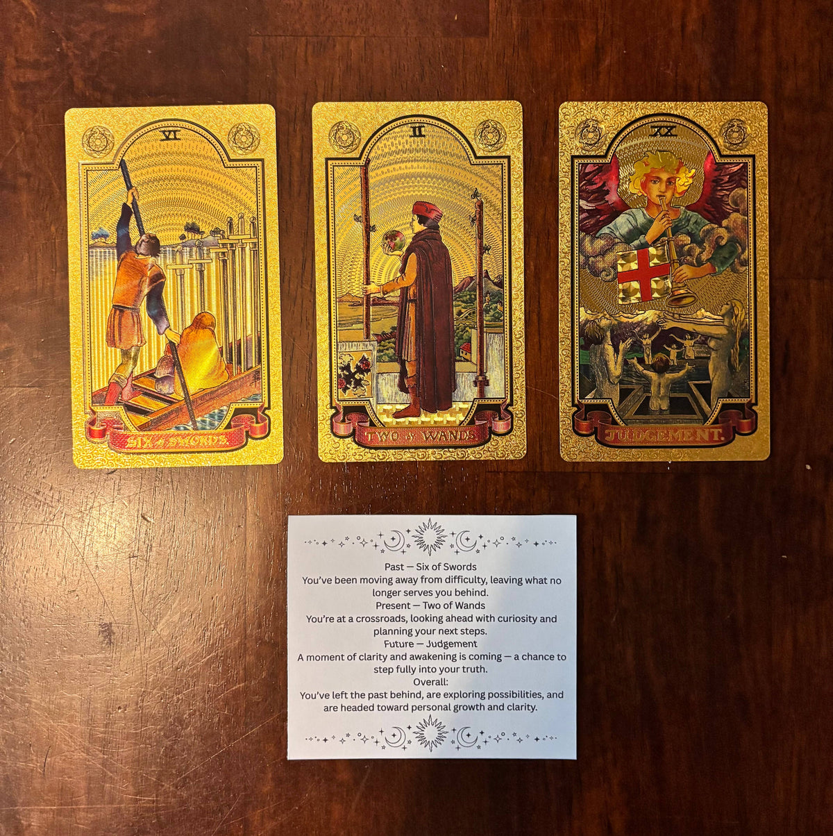 Three Card Tarot Reading - Past, present, future