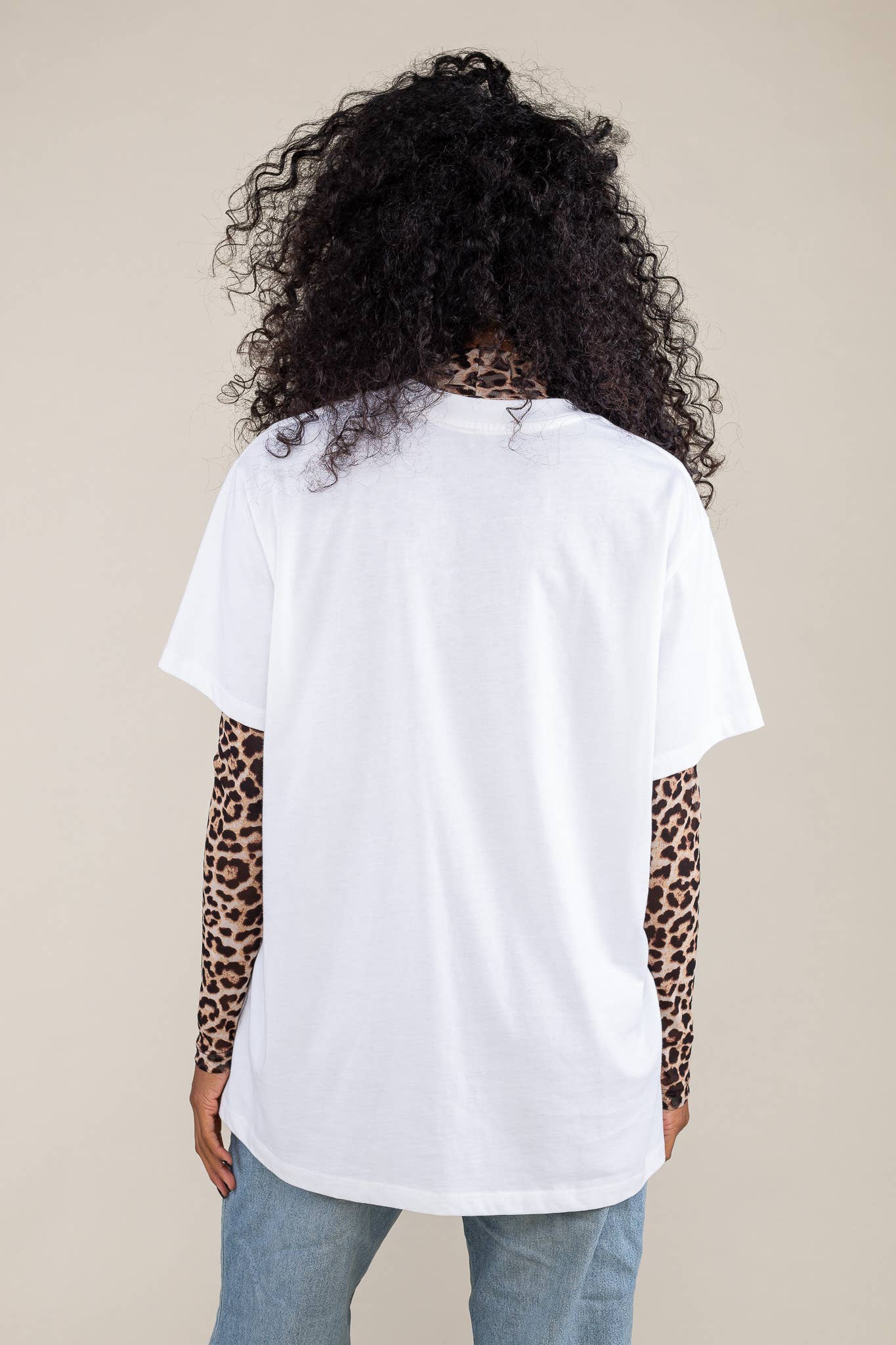 NLT Ami Mesh Print Top Cheetah Long Sleeve 1XL