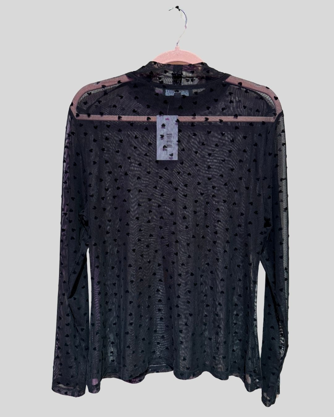 Eloquii Black Mesh Heart Top (14/16)