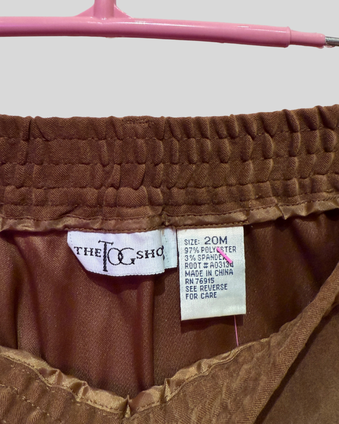 Vintage The Tog Shop Brown Faux Suede Skirt (20)