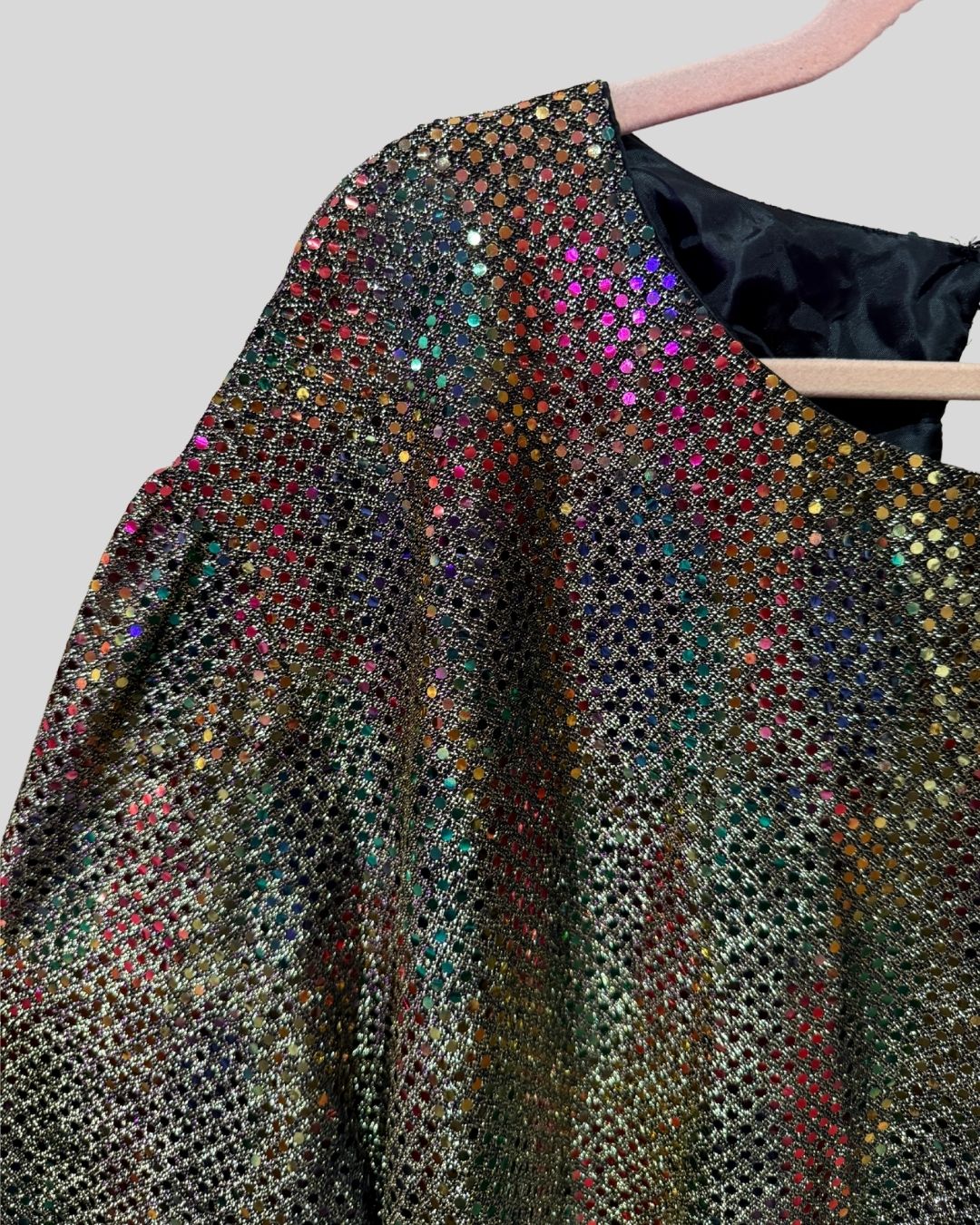 VINTAGE Another Thyme Gold Rainbow Metallic Blouse (26)