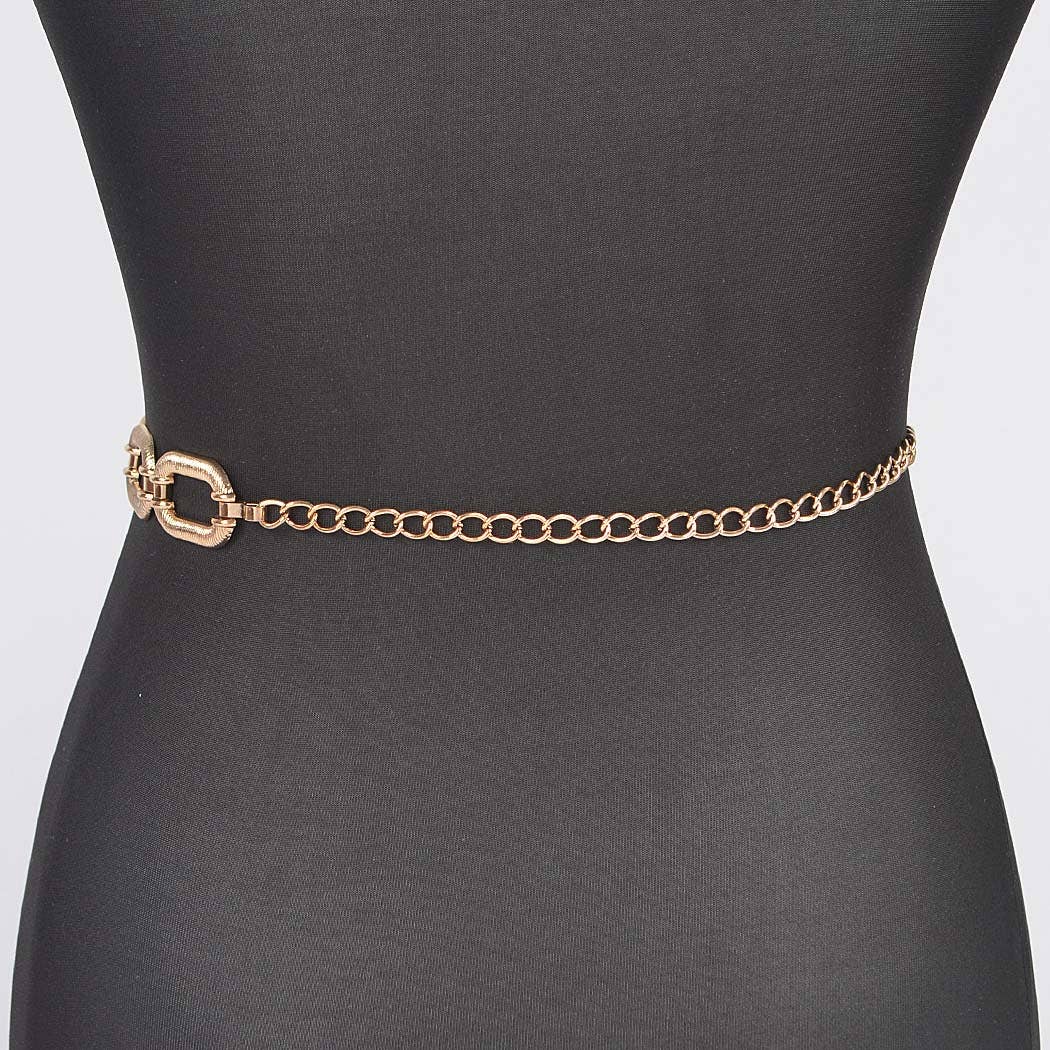 Oval Metal Plus Size Chain Belt: GD