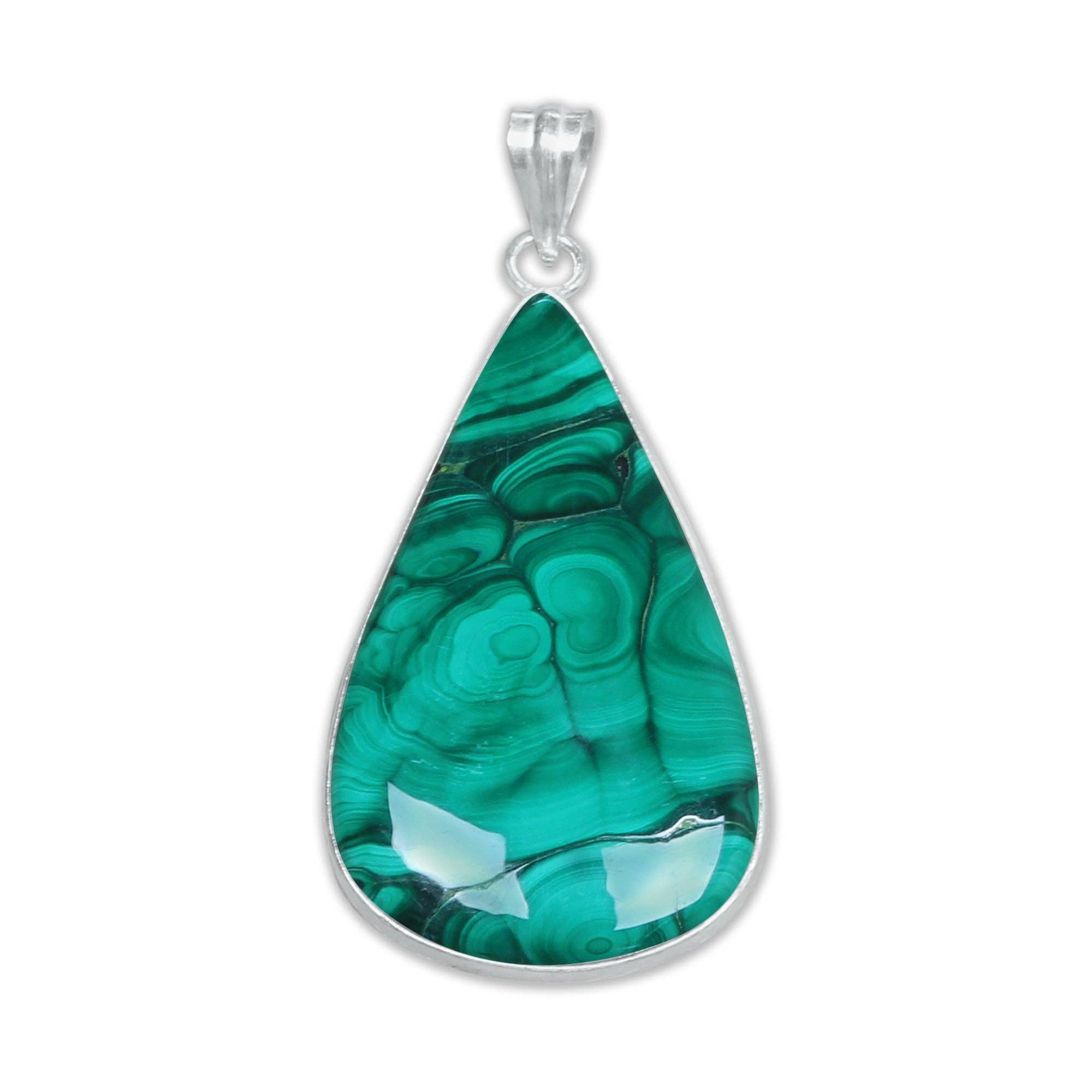 Malachite Minimalist Pendants – Silver-Plated, Handmade, Rich Green | Wholesale: 5 Pendants