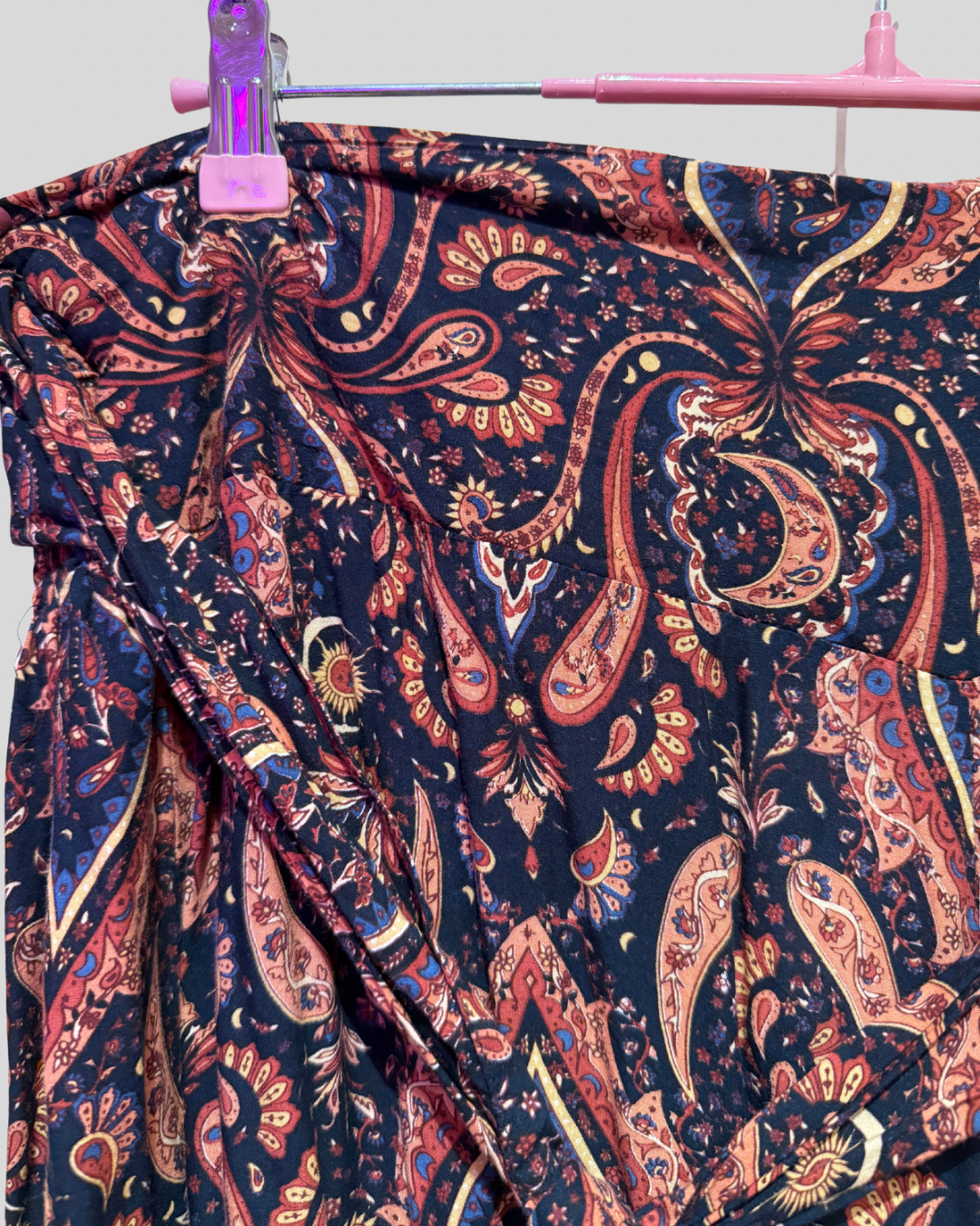 Vagary Paisley Wide Leg Palazzo Pants with Tie Waist (fits 3X)