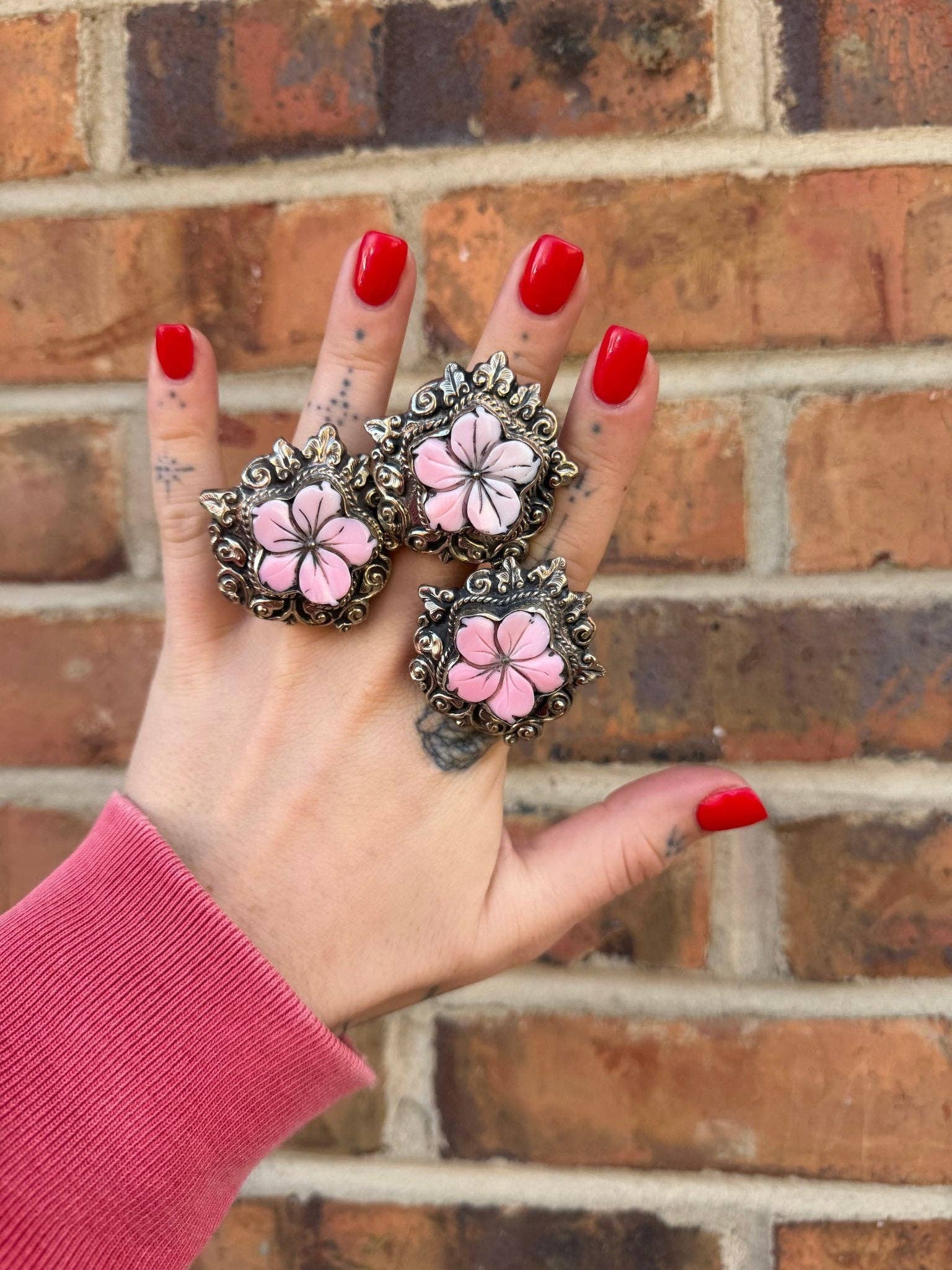 Hawaiian Breeze Pink Flower Ring