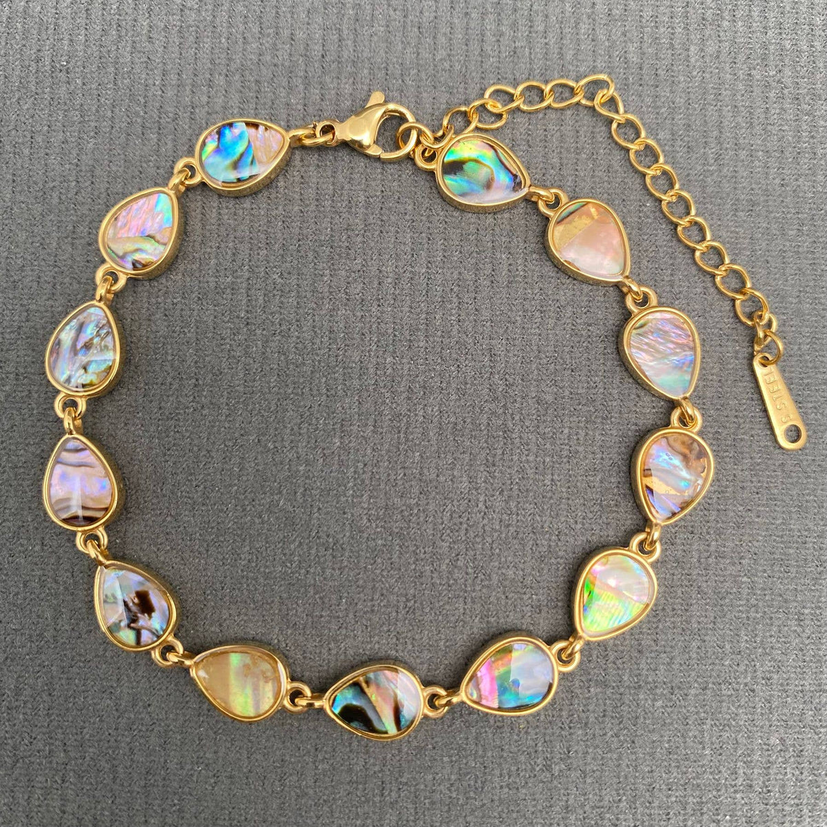 Geometric Shell 18K Gold Plated Stainless Steel Bracelet - FGS: A1