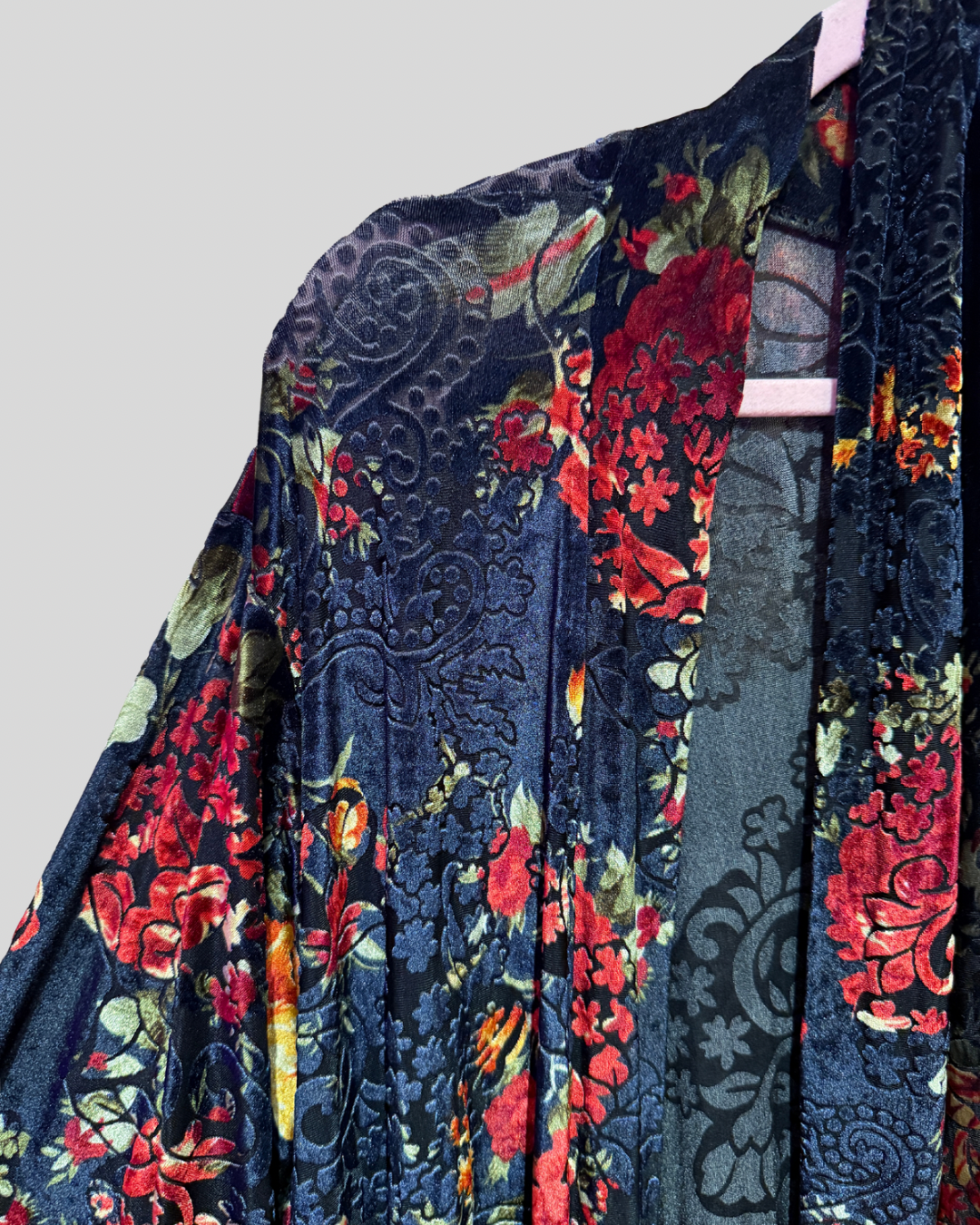 Impish Lee Velvet Floral Robe/Duster (3X)