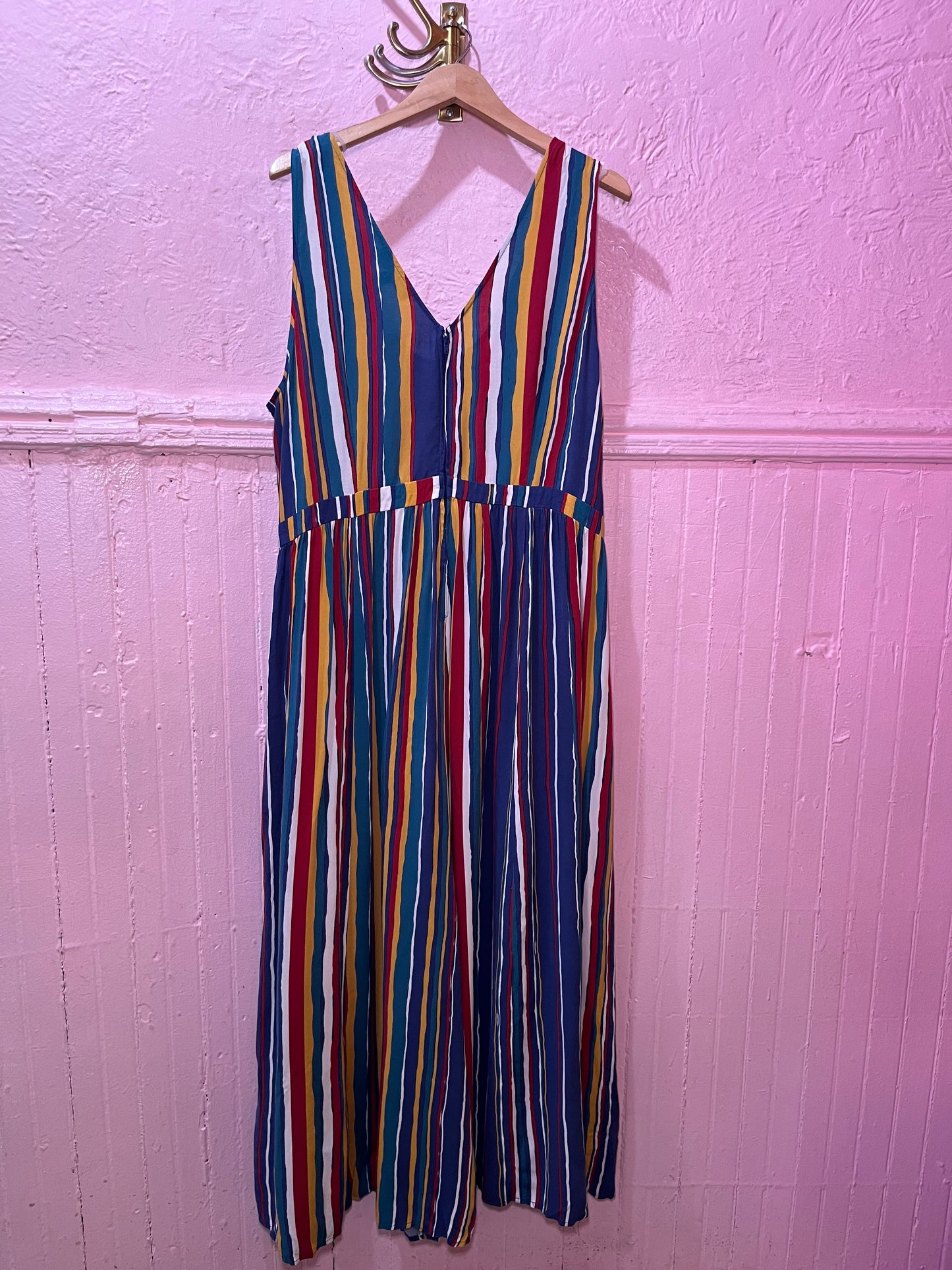 MODCLOTH Striped Wide Leg Jumpsuit