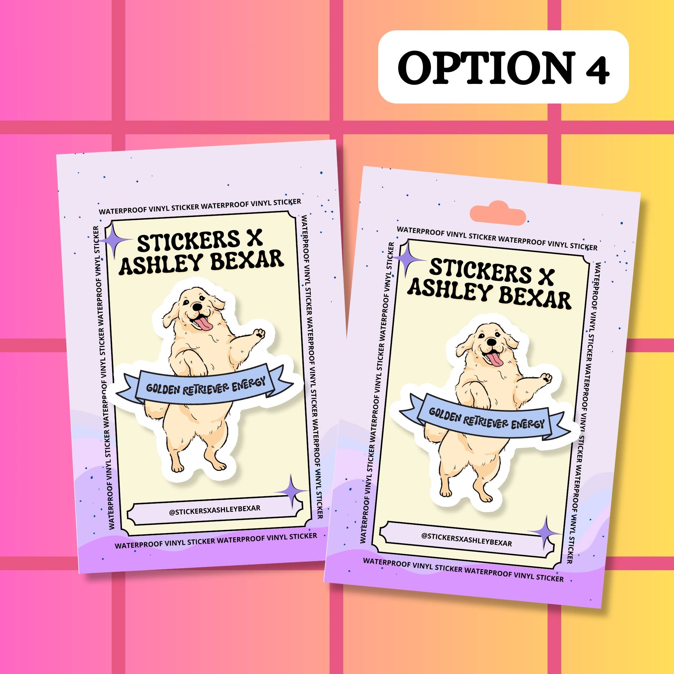 Golden Retriever Energy Sticker