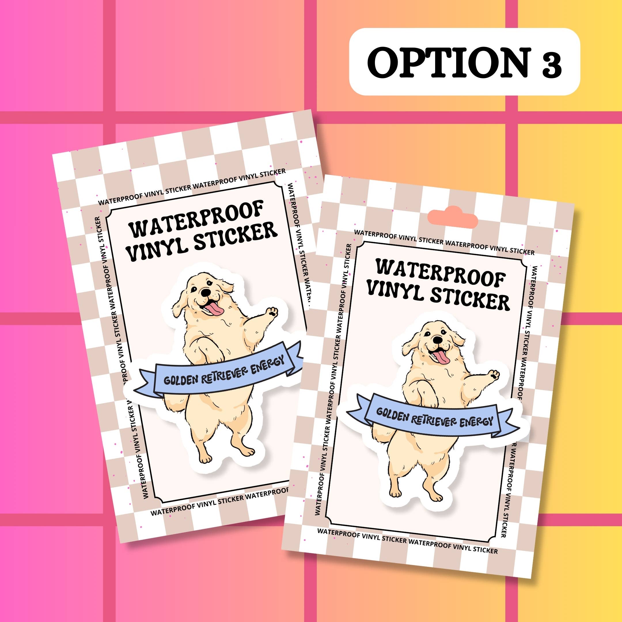 Golden Retriever Energy Sticker