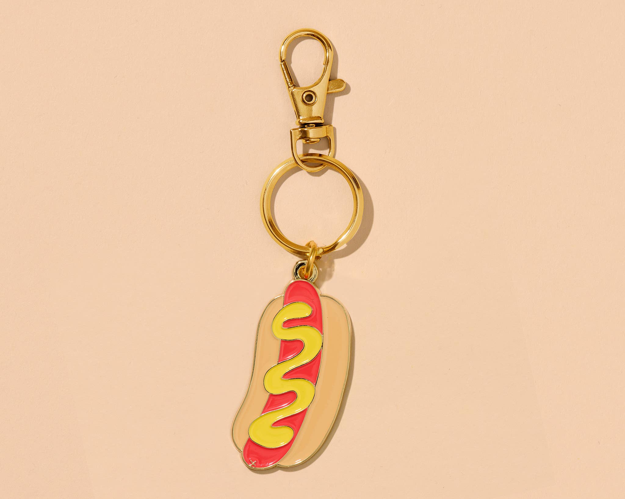 Enamel Keychain & Bag Charm—Hot Dog