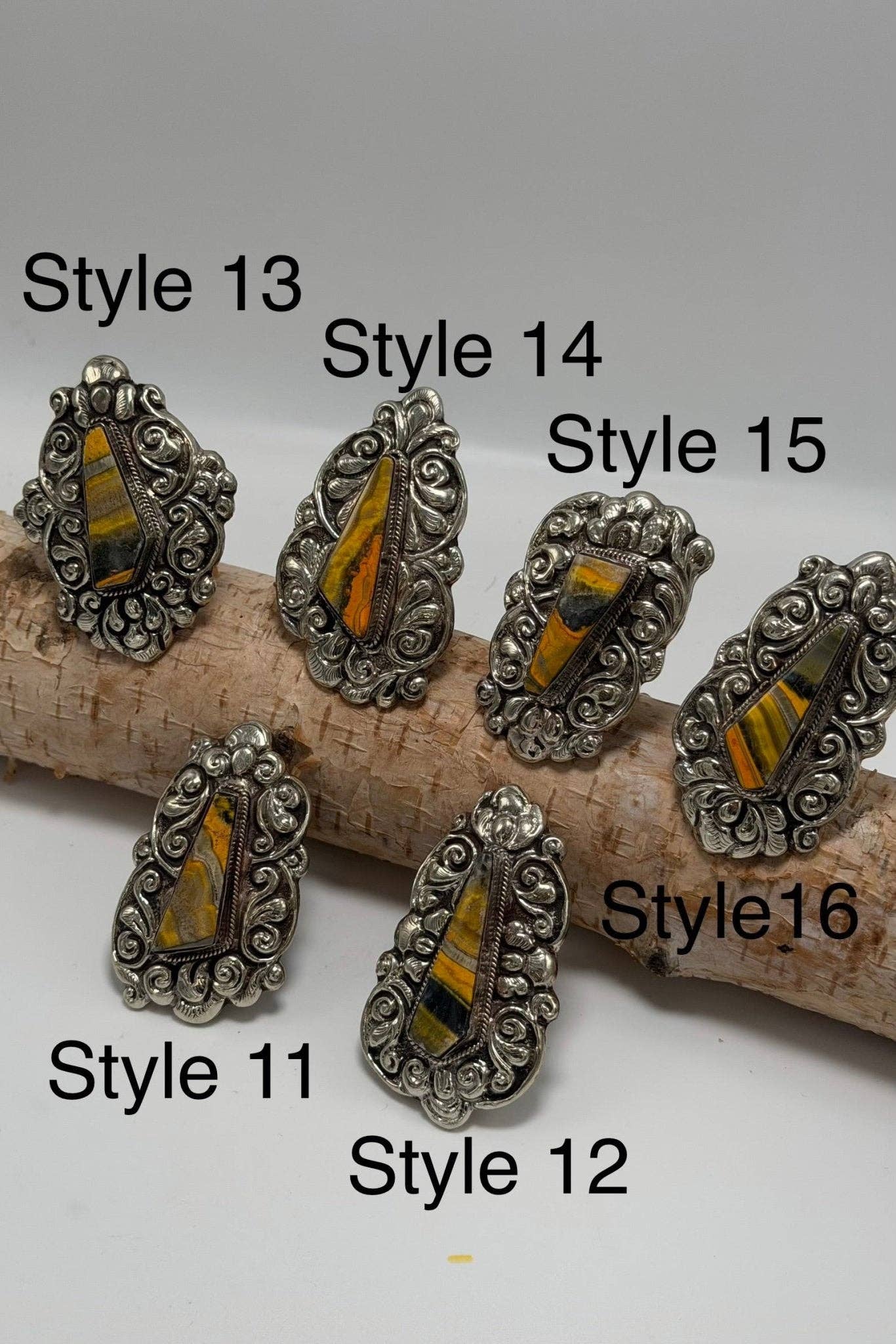 Epic Bumble Bee Jasper Statement Ring: 10