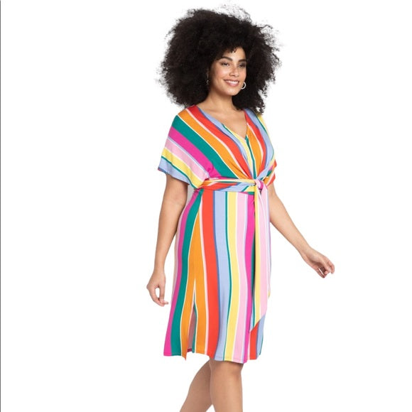 ELOQUII Bold Stripe Dress