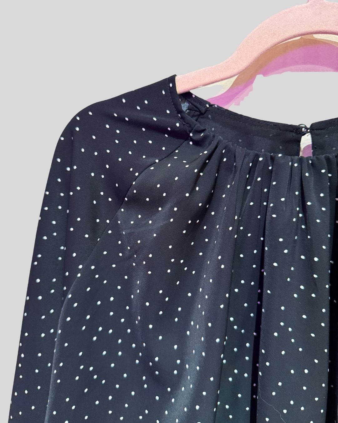 H&M Black Polka Dot Bubble Top  (XXL)