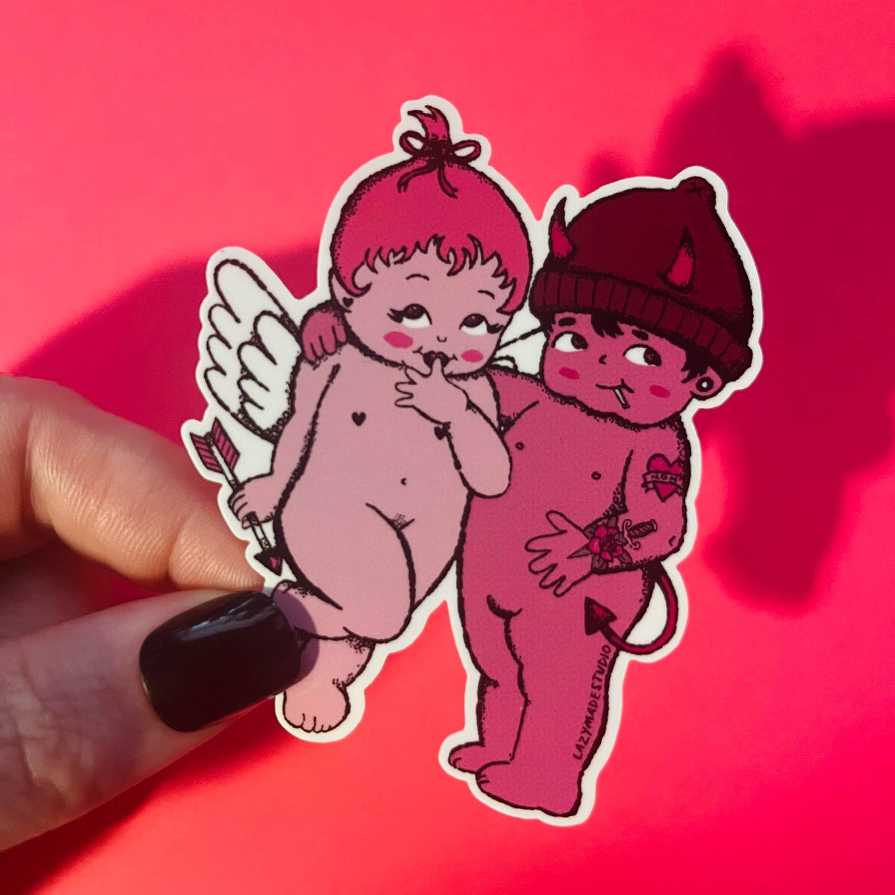 Stupid Cupid Kewpie Couple Waterproof Sticker