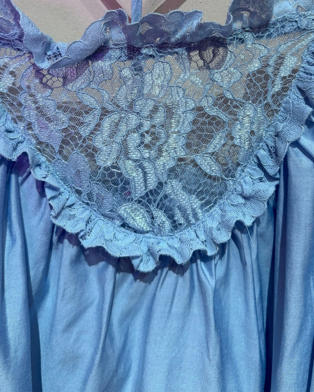 Unbranded Strappy Blue Tank With Lace