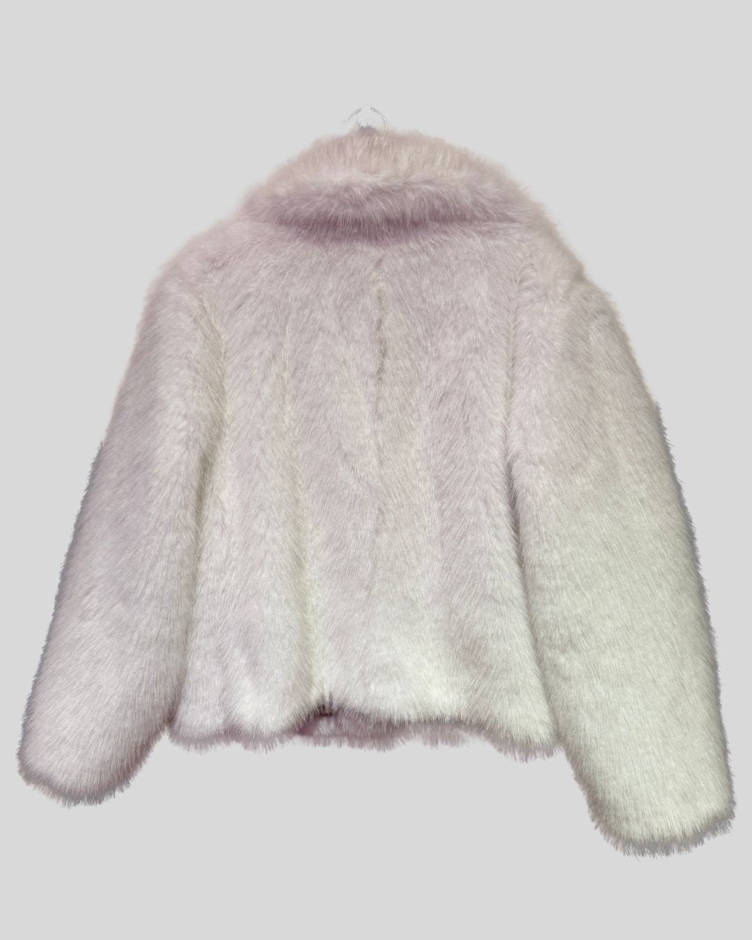 Jcrew collection white faux fur jacket (XXL)