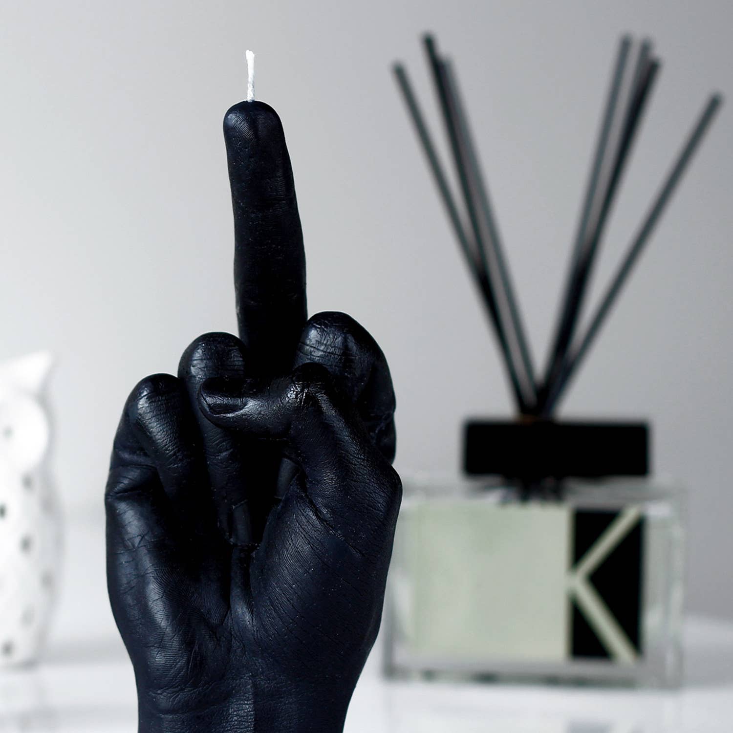 Original CandleHand F*ck You Candle - Lifesize & Full detail: Neon Orange