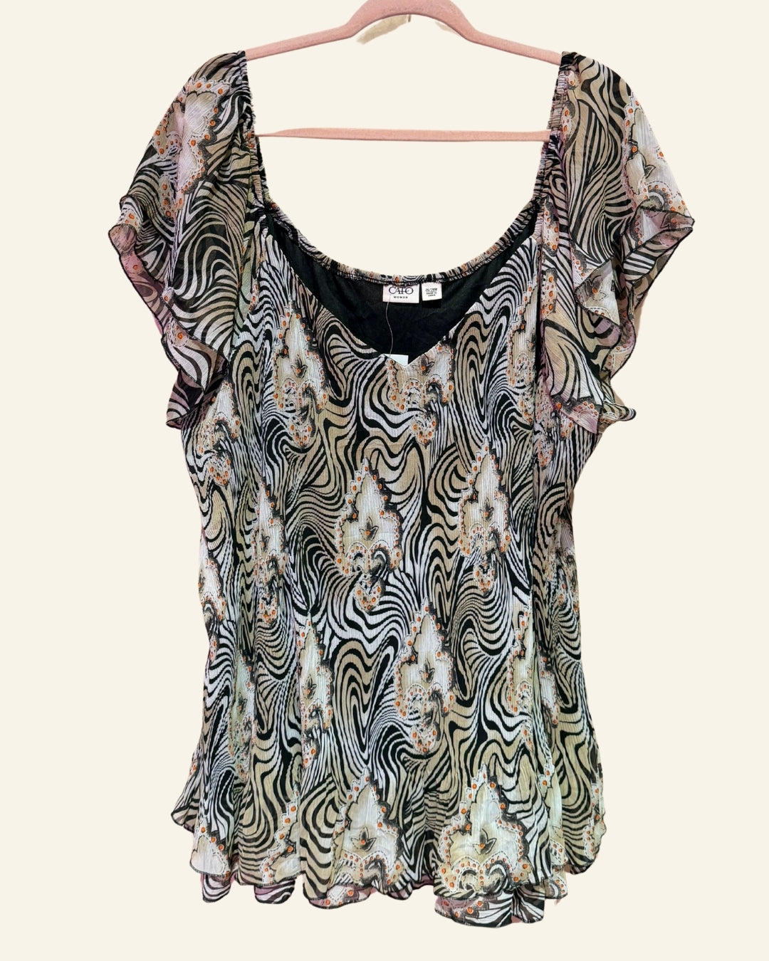 Vintage Cato Plisse Top (26/28)