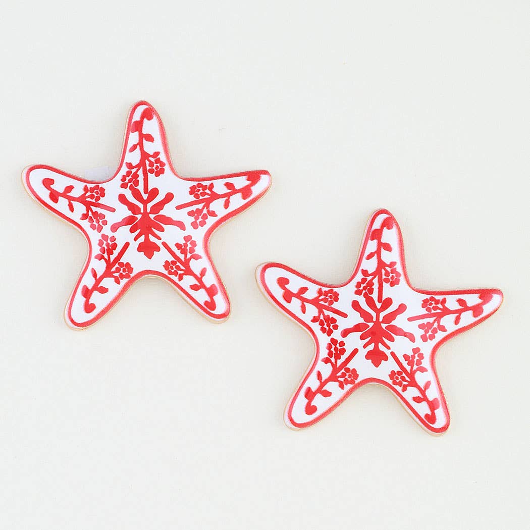 Antique Starfish Stud Earrings: BL