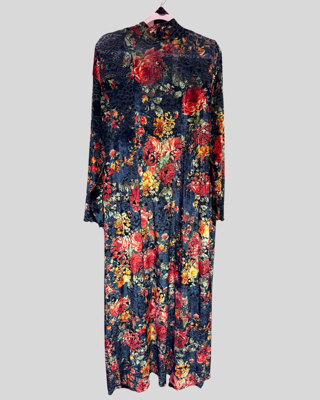 Impish Lee Velvet Floral Robe/Duster (3X)