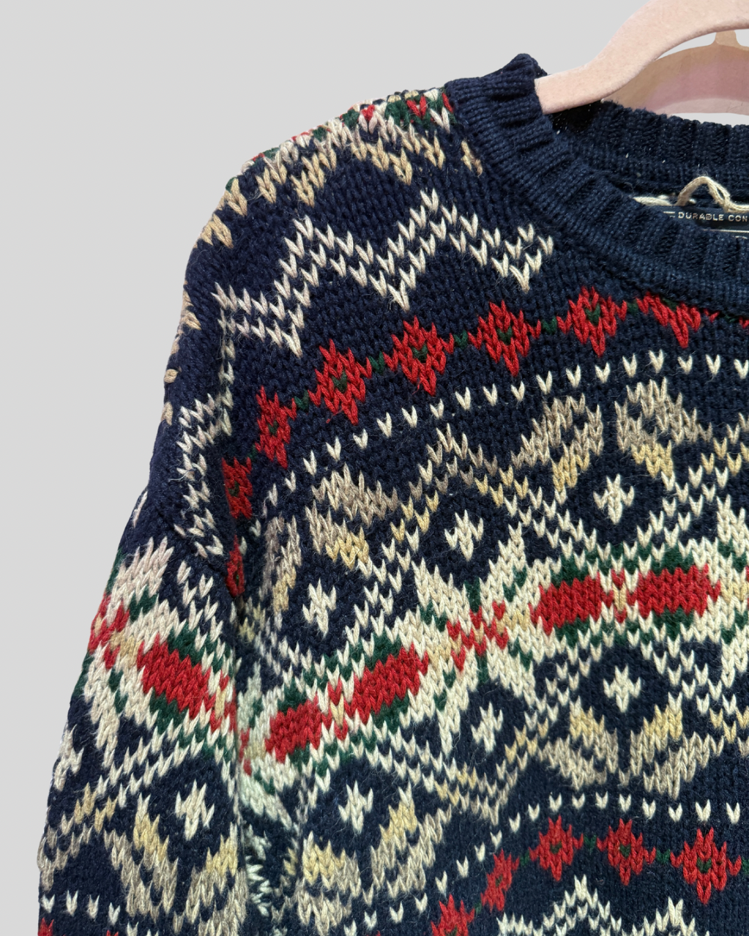 Vintage Abercrombie Heavy Knit Fair Isle Sweater (up to 1X)
