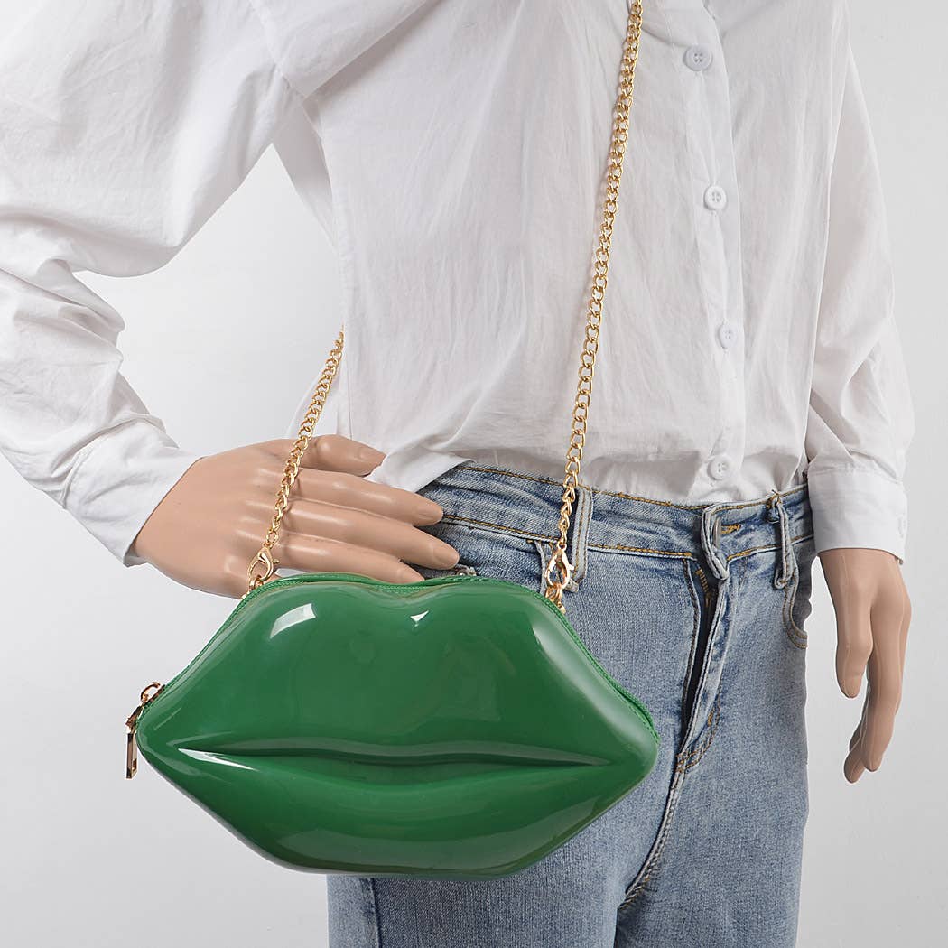 Lip Jelly Crossbody Bag: Red