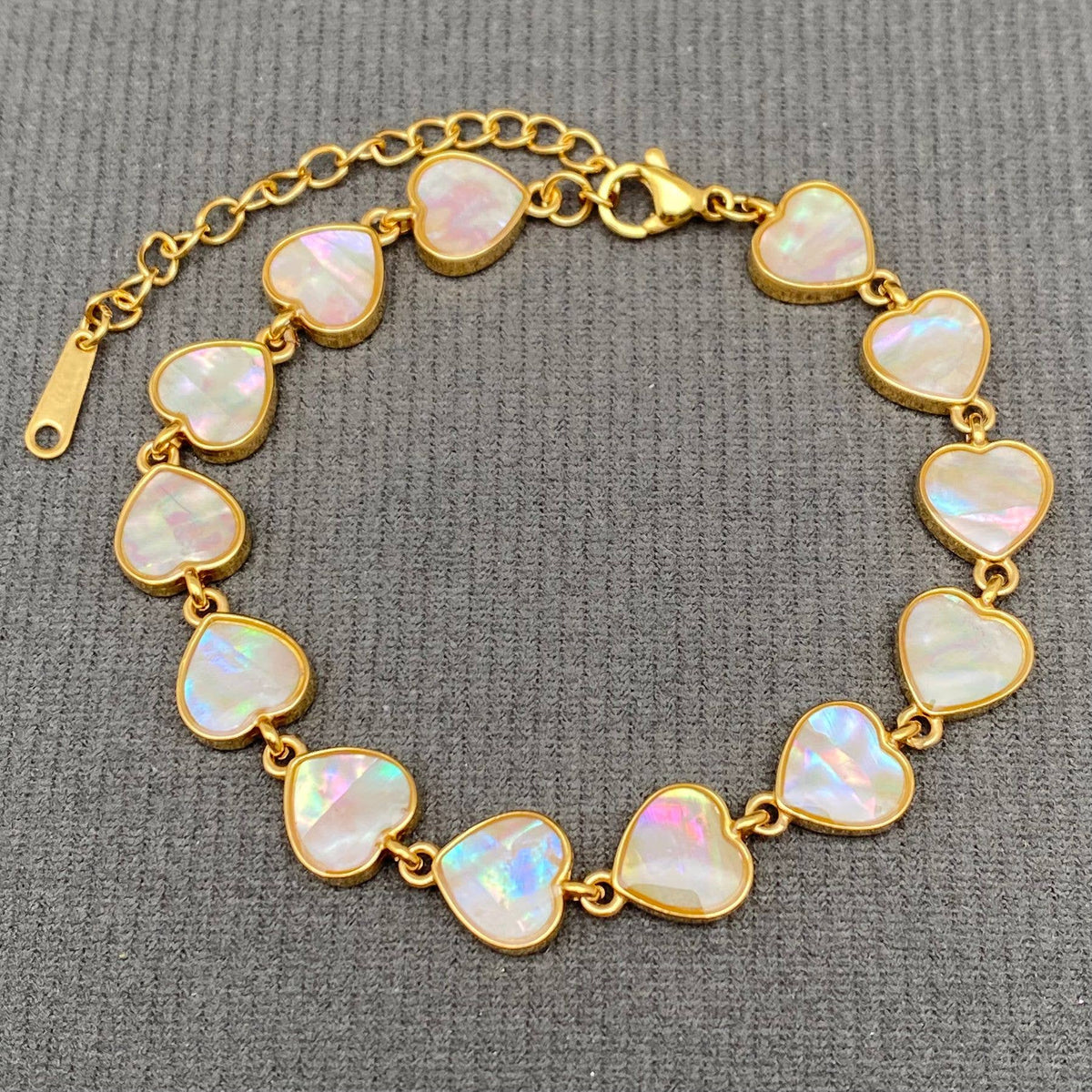 Geometric Shell 18K Gold Plated Stainless Steel Bracelet - FGS: C1