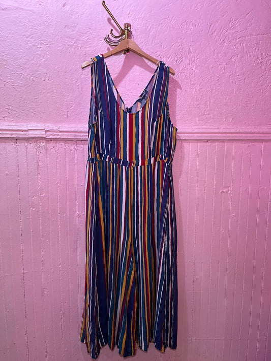 MODCLOTH Striped Wide Leg Jumpsuit