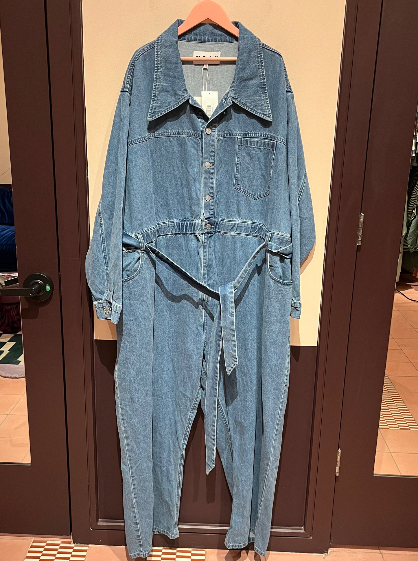 WRAY NWT Denim Blue Stone Orchard Belted Jumpsuit 3x, 4x, 5x