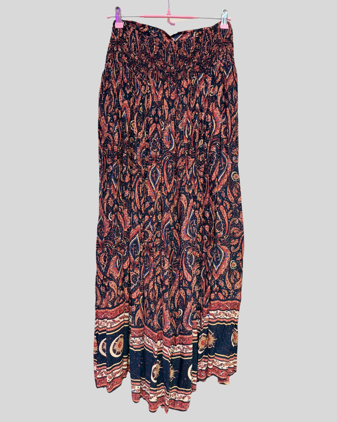 Vagary Paisley Wide Leg Palazzo Pants with Tie Waist (fits 3X)