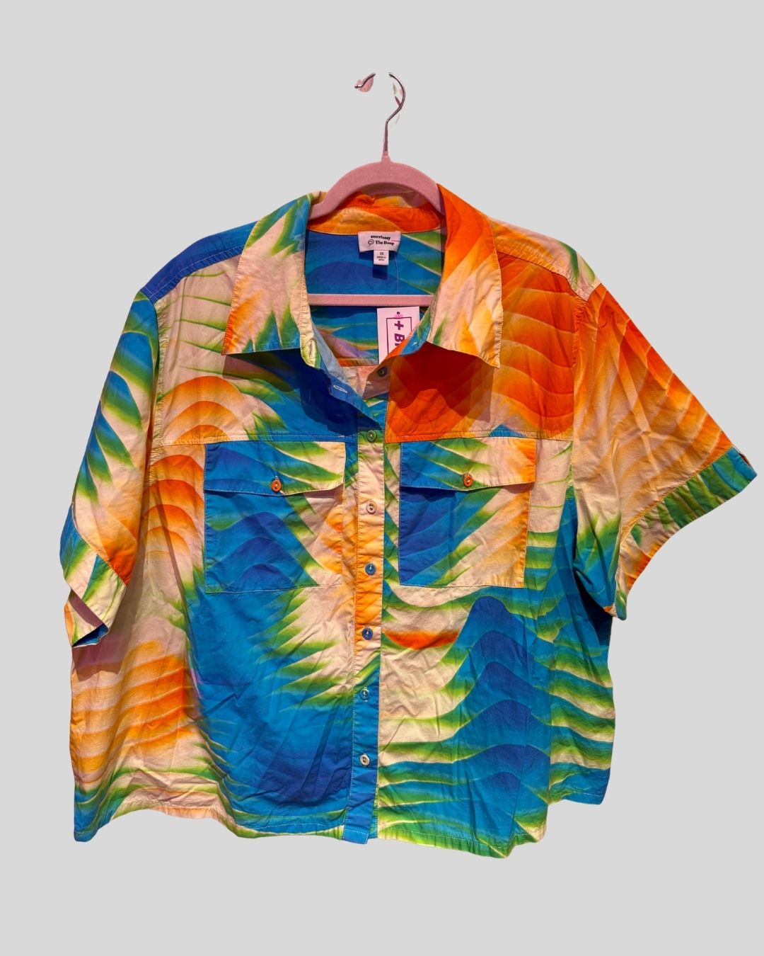 mscrissy the drop orange tropical top (2X)