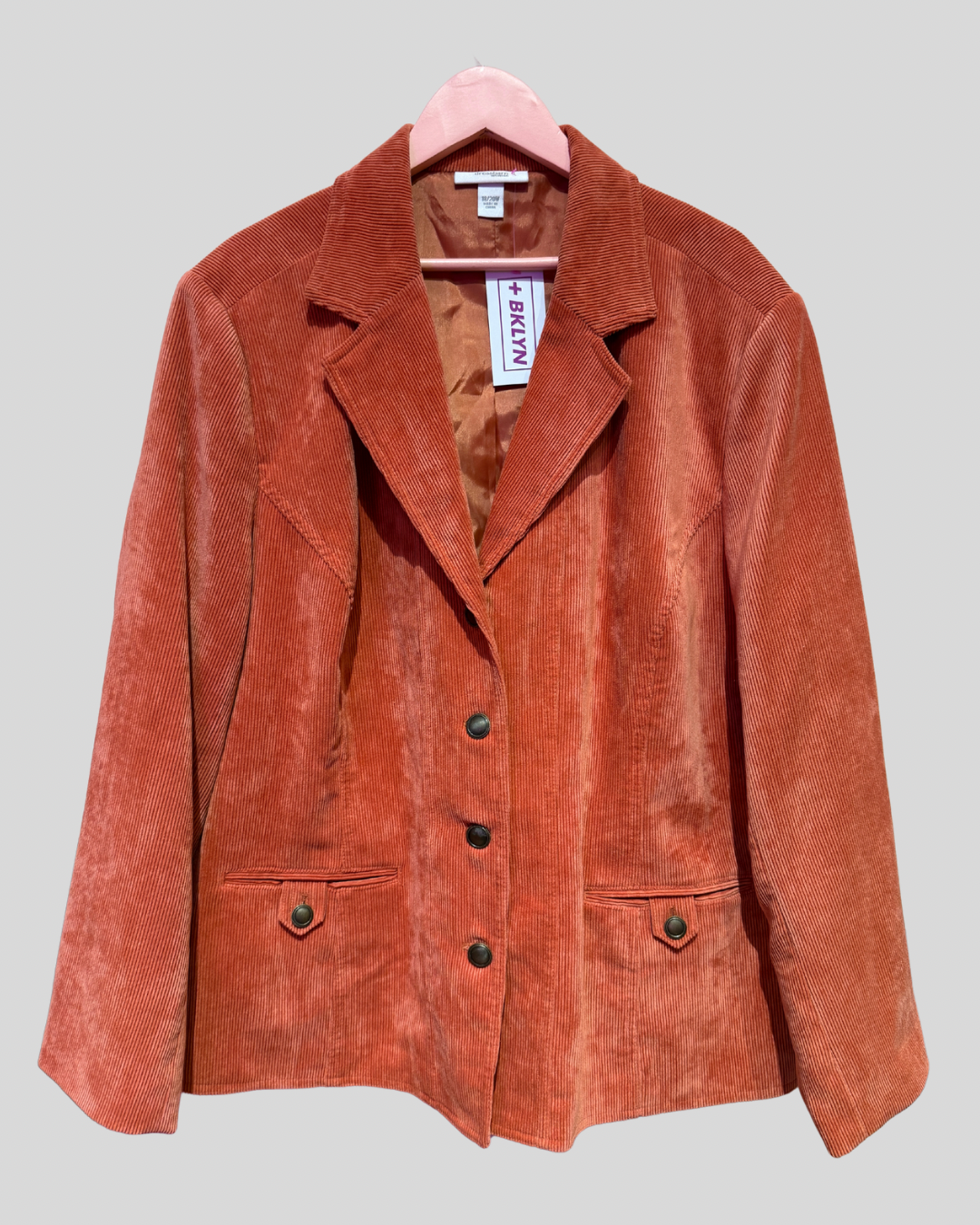 Vintage Dressbarn Orange Corduroy Blazer (18/20)