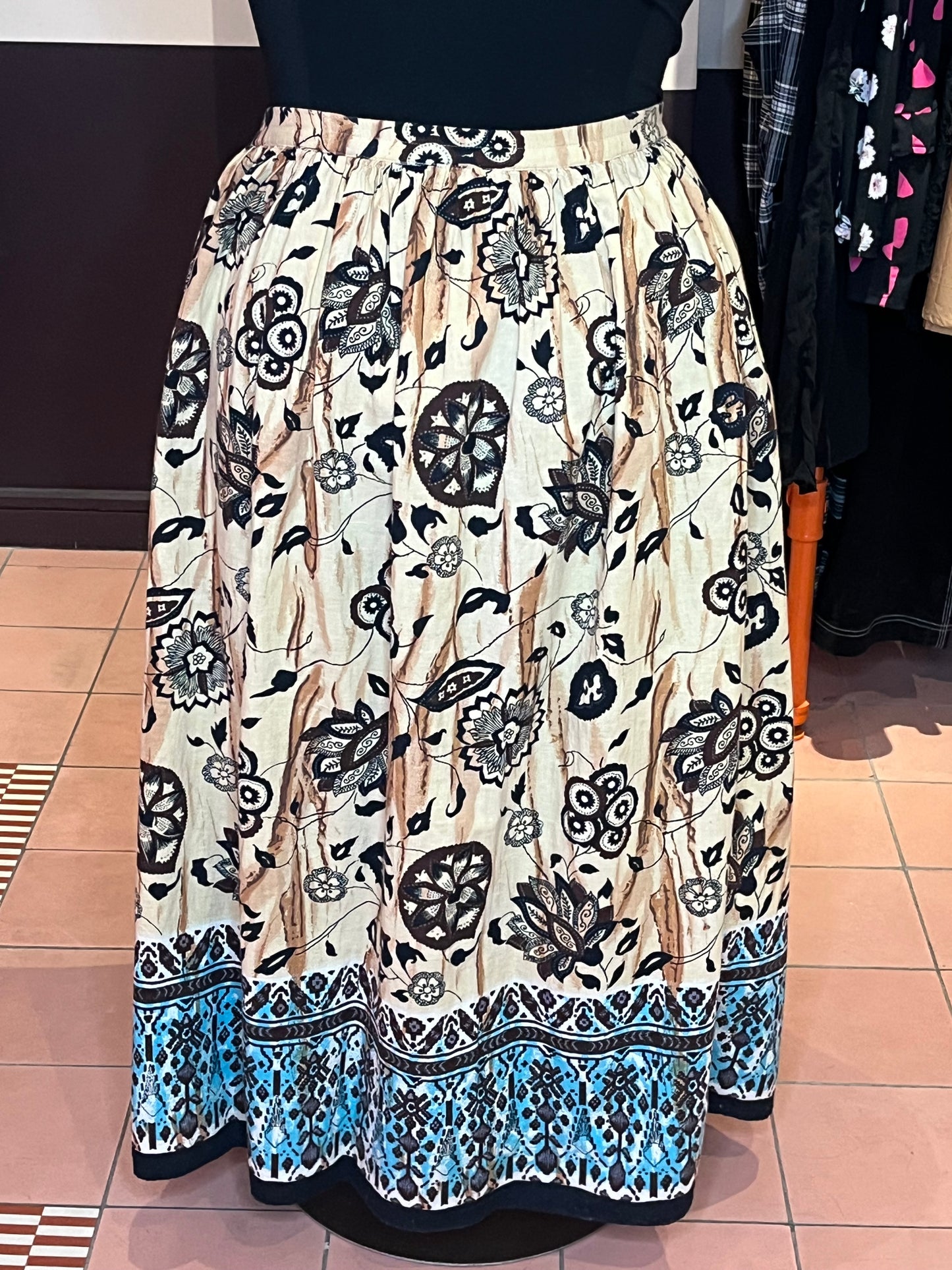 90s Sequin Paisley Maxi Skirt (3X/4X)