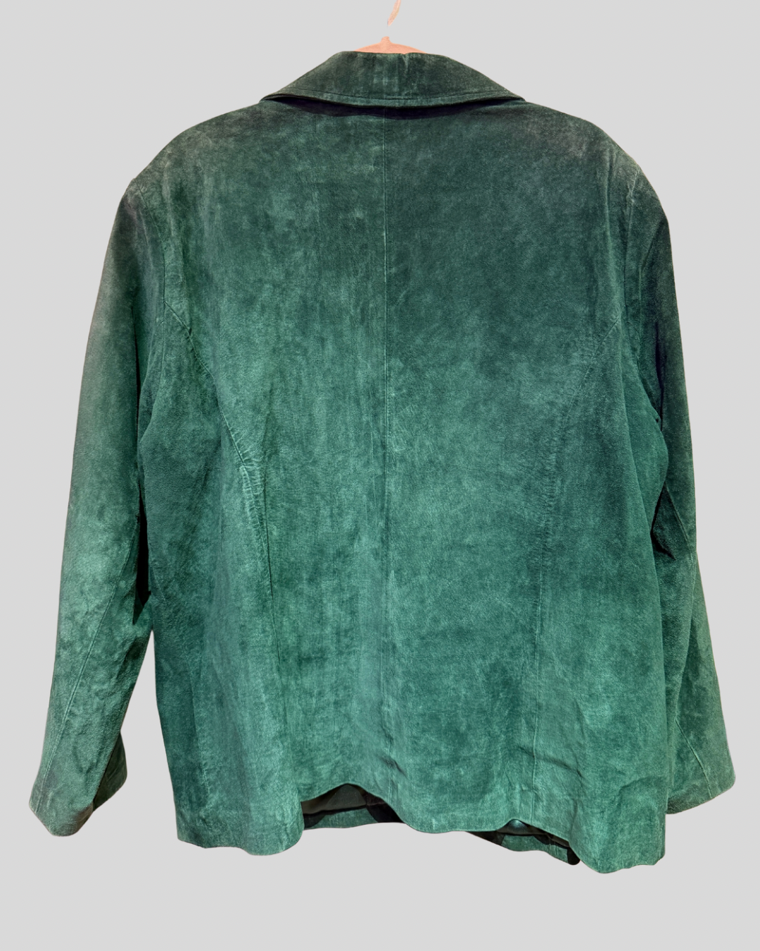 Vintage Nolan Miller Green Genuine Suede Beaded Jacket (1X)